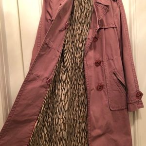 Marc Jacobs Pink Belted Trench Coat size small